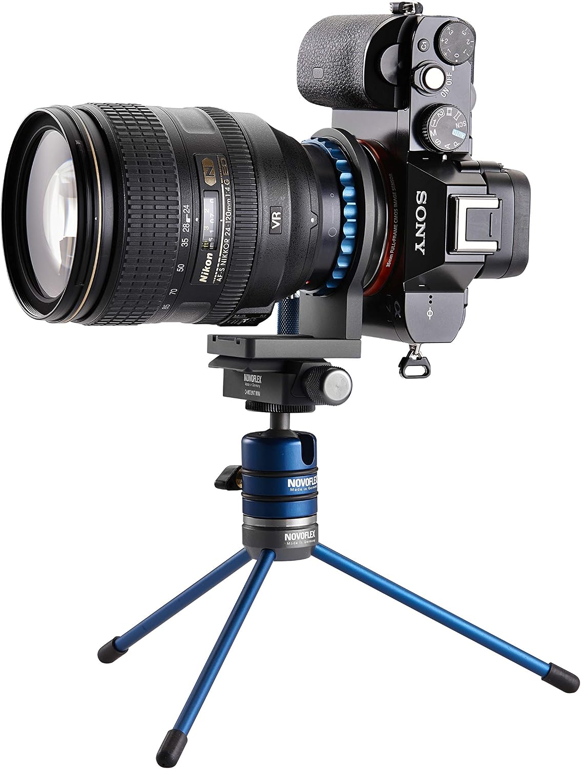 NOVOFLEX Tripod Lens Collar Mount with ARCA-Swiss Compatible Foot Compatible with EOSM, NEX, LEM/LER Lens adapters and Sony E-Mount Lenses. (ASTAT-NEX)