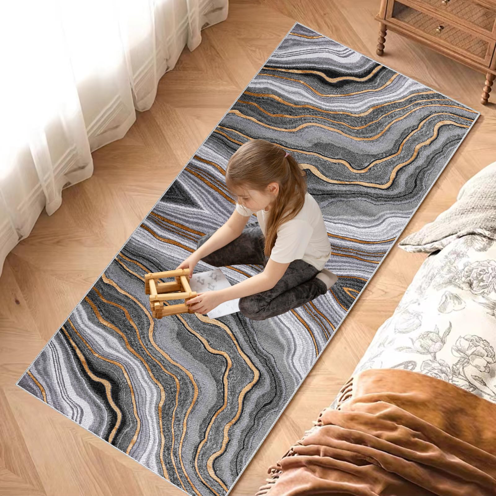 Dywan do przedpokoju długi 110 x 200 cm antypoślizgowy dywanik chodnik dywaniki nadające się do prania dywan kuchnia chłonny zmywalny dywan przedpokój wejście do korytarza kuchnia drzwi salon
