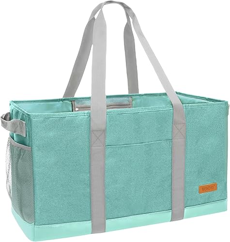 Miniatura 1 de WONDAY Bolsa grande de pie, bolsas de comestibles reutilizables plegables con parte inferior impermeable, bolsa extra grande con asas y bolsillos