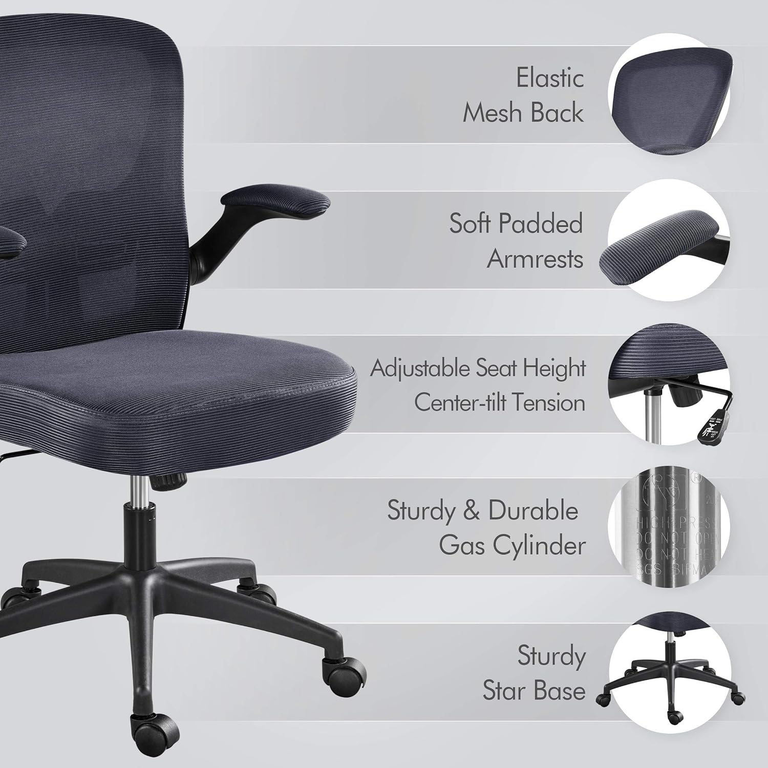 Buy Yaheetech Office Chair Ergonomic Desk Chair Mesh Computer Chair Swivel Mid Back Executive Task Chair With Flip Up Arms Lumbar Support Adjustable Height For Adults Men Women Buy Yaheetech Office Chair Ergonomic Desk Chair Mesh Computer Chair Swivel Mid Back Executive Task Chair With Flip Up Arms Lumbar Support Adjustable Height For Adults Men Women