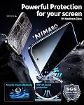 NIMASO for iPhone 17/16 Pro Screen Protector Privacy 2 Pack, Anti-Spy Tempered Glass Film with Easy Installation Tool, 9H Hardness Tempered Glass Military Grade Shatterproof, Anti-Scratch, 6.3-Inch