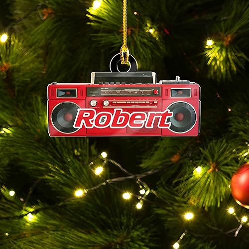 Miniatura 5 de Personalized Radio Ornament 2025 Custom Retro Radio Ornament, Cassette Tape Retro Ornaments, Radio Christmas Ornaments, Music Box Ornaments Mixtape