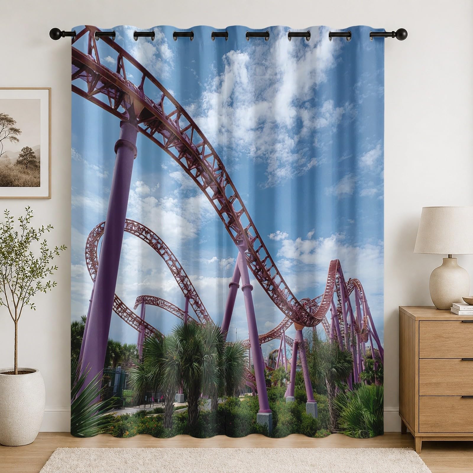 Draperies opaques rideau bleu salon occultant et isolant de 117 x 229 cm