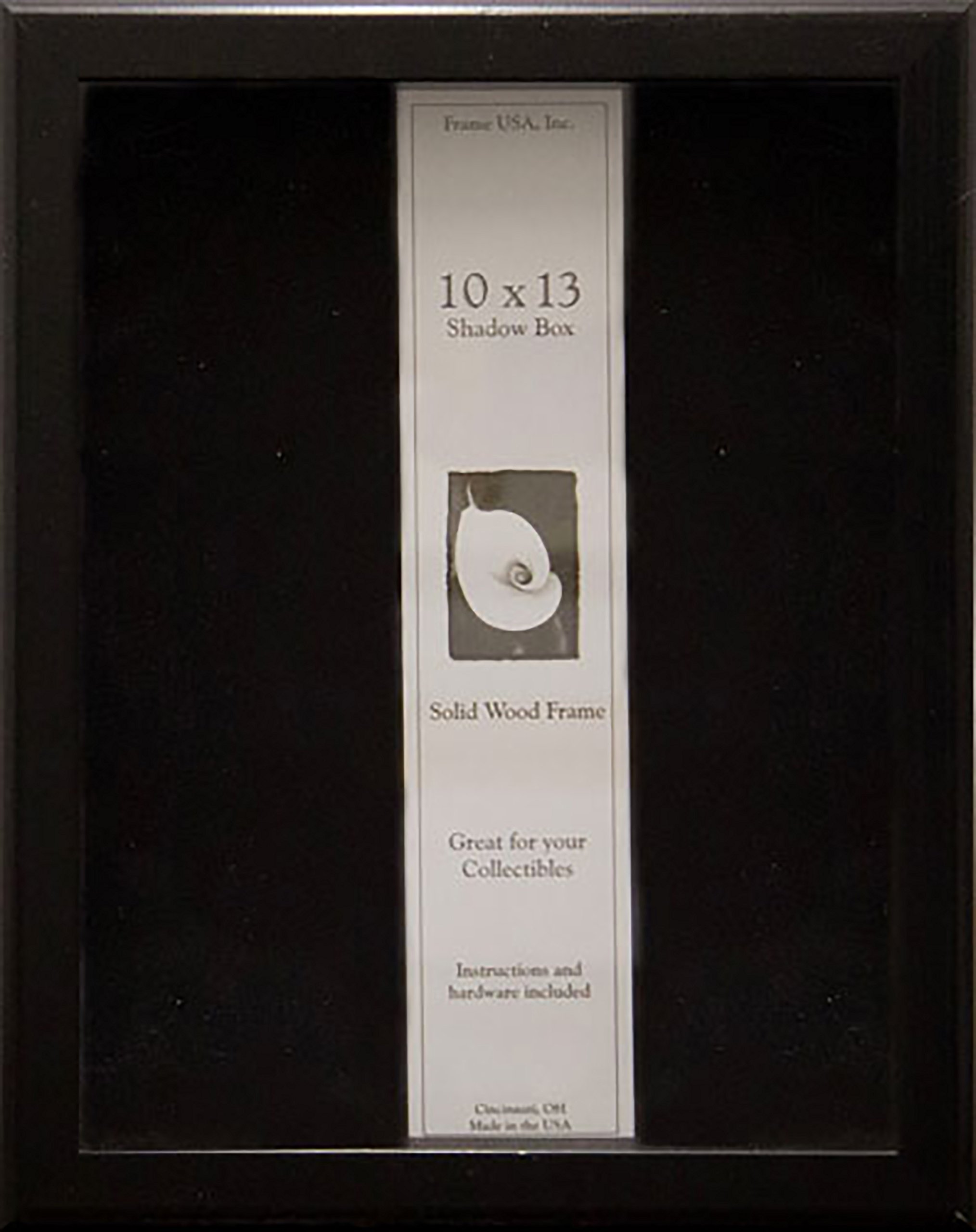 Frame USA Shadow Box Showcase Series 10x13 Wood Frames (Black)