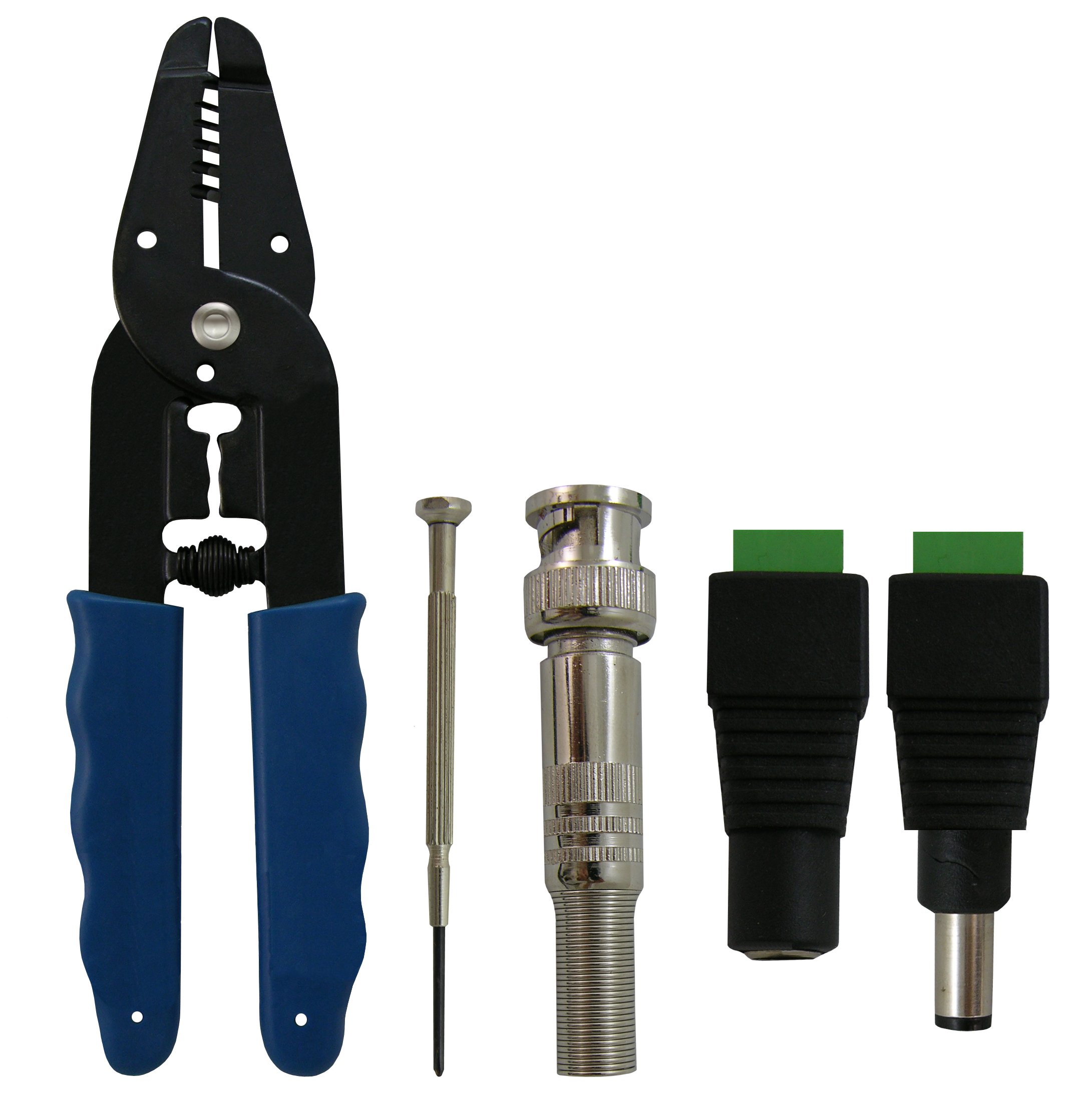 Night Owl, LLC DIY-CR-KIT10 Do-It-Yourself CCTV Complete Cable Crimper Kit for Video/Power Cables (Black/Blue)