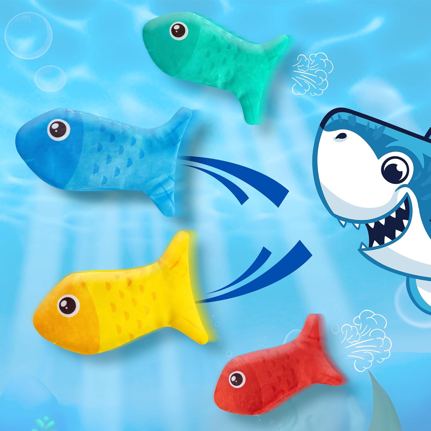 Fish Bean Bags for Tossing - 12Pcs Fish-Shaped Bean Bag Toss Game for Kids Outside Tossing Game Nylon Bean Bag Toy Indoor Outdoor Toy for Toddler Holiday Family Party Throwing Game Supplies