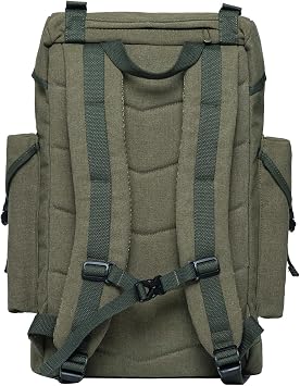 KAUKKO Vintage Casual polyster and Leather Rucksack Backpack