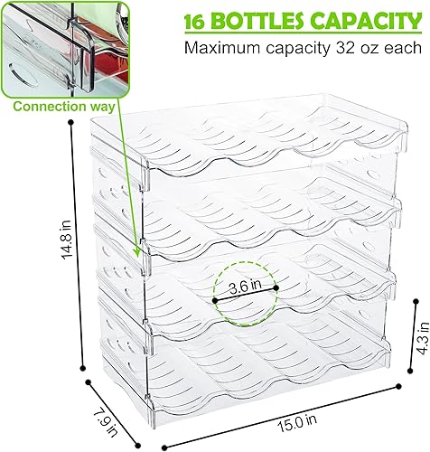Miniatura 6 de Organizador de botellas de agua para vaso Stanley de 30 onzas, soporte para botella de agua para gabinete, estante apilable de almacenamiento de