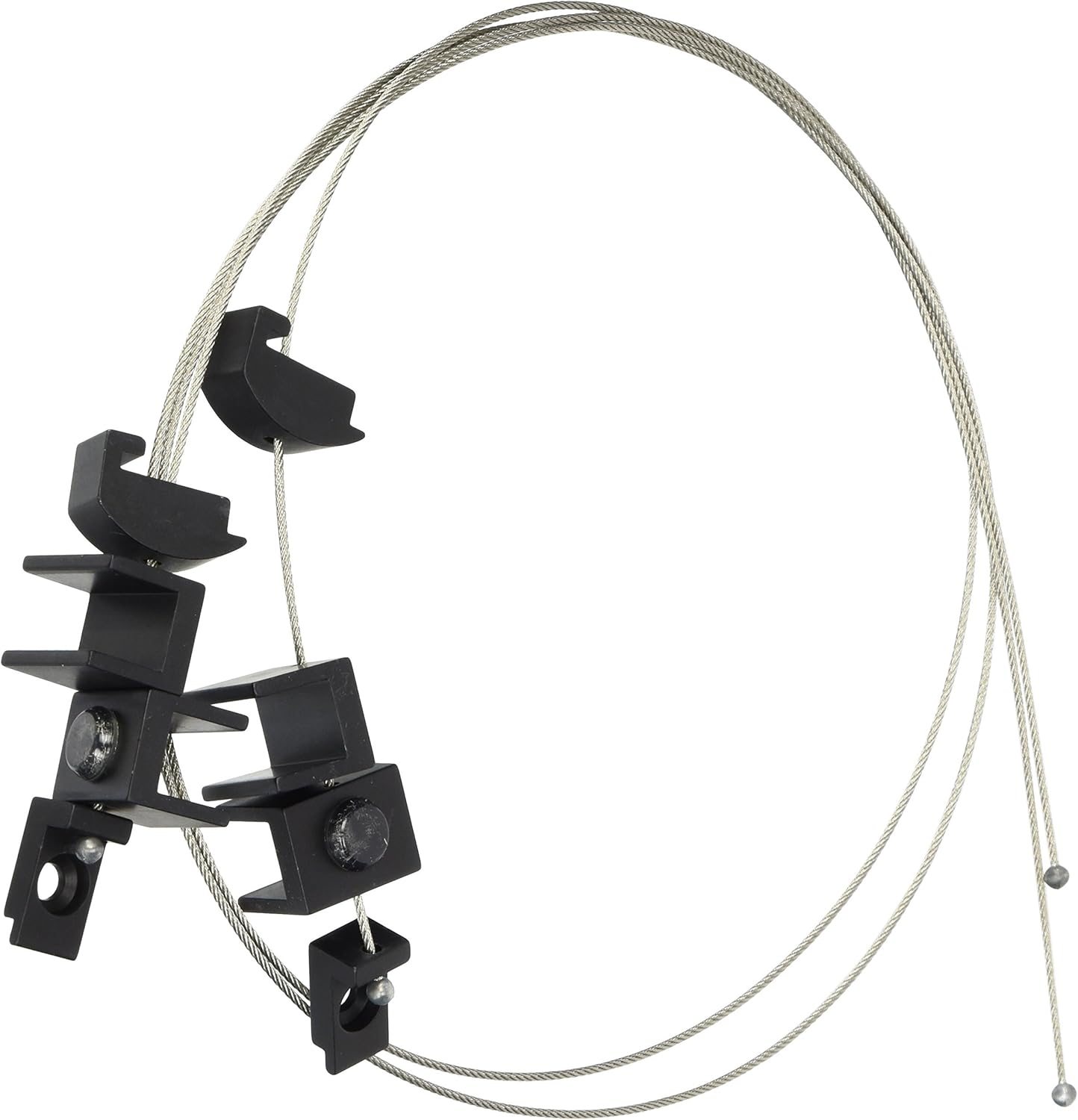 C.R. Laurence CSB5B CRL Black Cable Shelf Bracket System for 3/8" to 1/2" Shelves