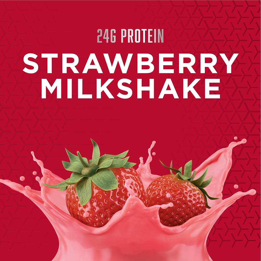 BSN SYNTHA-6 EDGE Protein Powder, with Hydrolyzed Whey, Micellar Casein, Milk Protein Isolate, Low Sugar, 24g Protein, Strawberry Milkshake, 48 Servings
