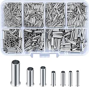 100 Pezzi 0,5 Mm Bianco Doppio Terminale A Crimpare Isolato Per Cavi 13498252 - Foto 12