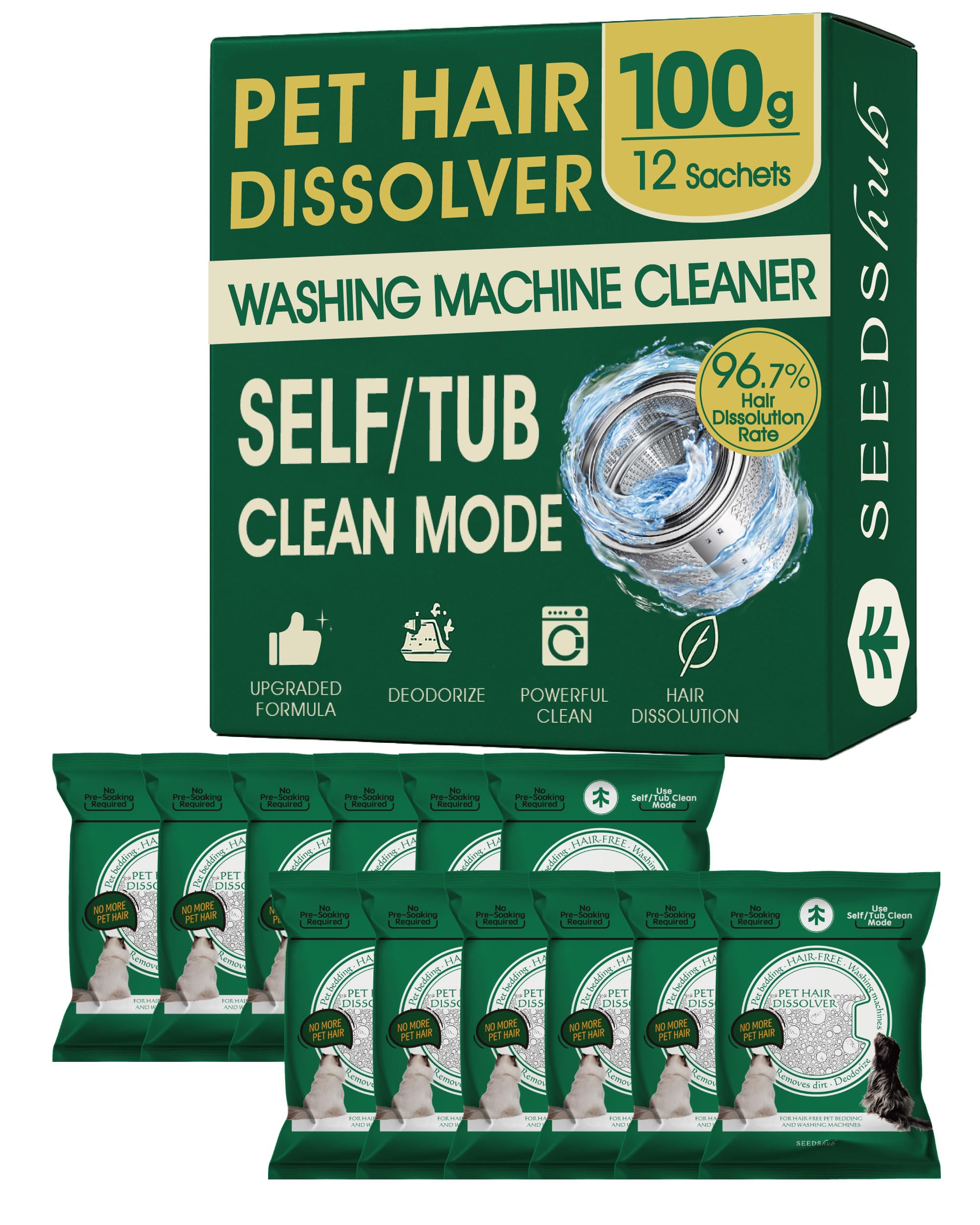 Seedshub Pet Hair Dissolver 12-Pack