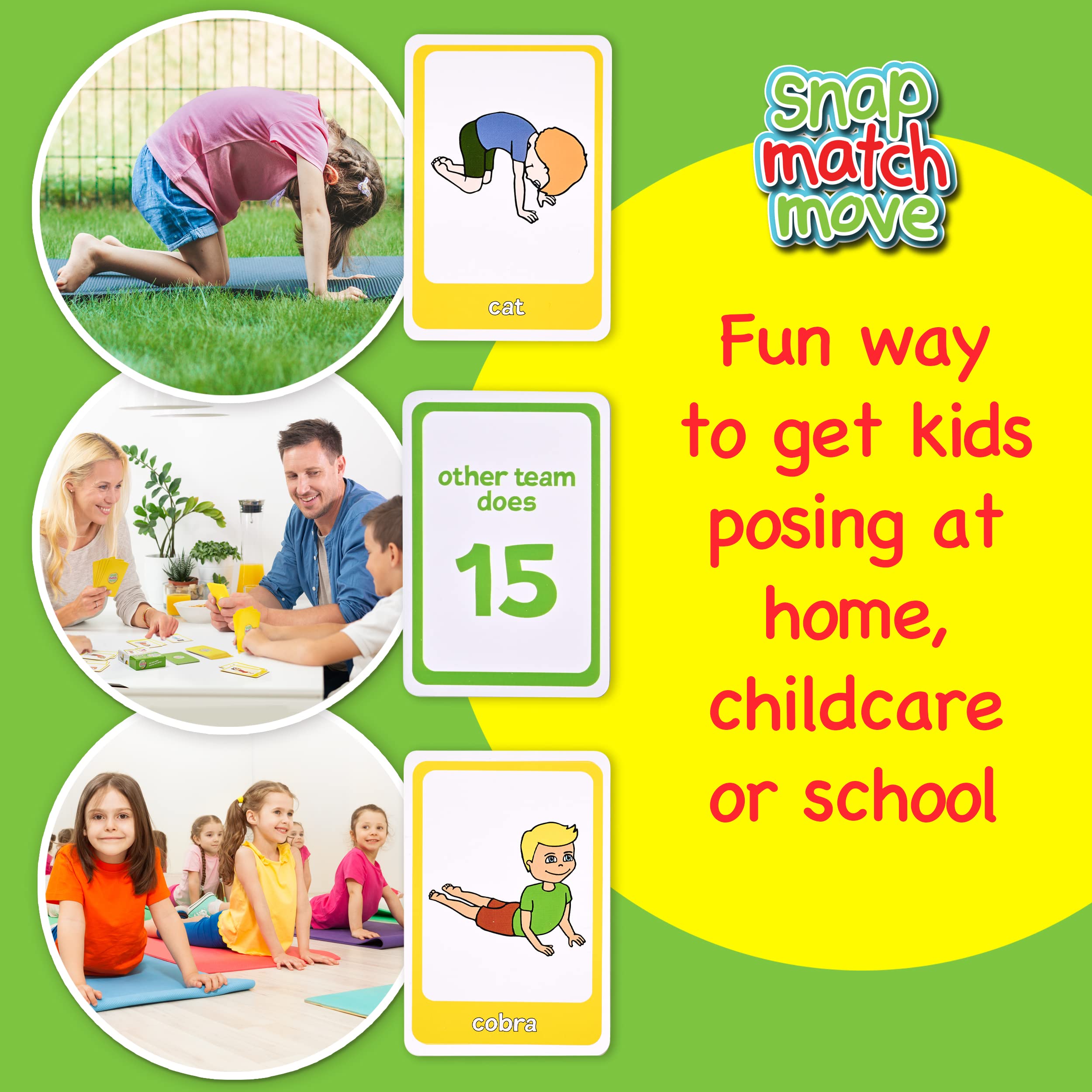 Tarjetas de yoga para niños: equipo de ejercicio tranquilo para niños y tarjetas de ejercicio relajantes, juegos de pretzels de yoga con tarjetas de memoria conscientes, juego y Go Fish 2
