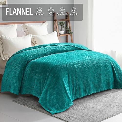 Miniatura 3 de Exclusiva Mezcla - Manta de franela grande de 50 x 70 in, tejido jacquard con diseño de ondas, suave, ligera y decorativa