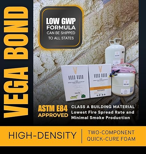 Miniatura 2 de Vega Bond V600 - Kit de aislamiento de espuma de pulverización de celda cerrada. Sellador de espuma de 2 partes 600BF, Blanco