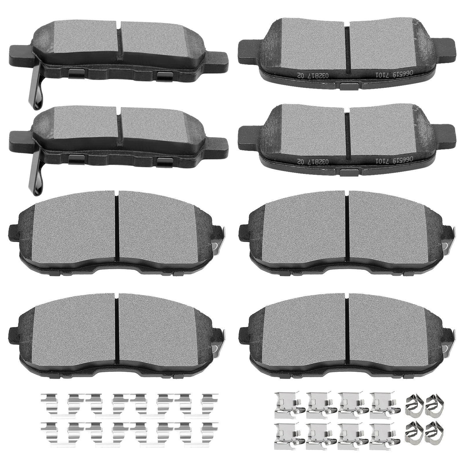 SCITOO D815 D905 Front Rear Ceramic Brake Pads Sets Fit 2003-2004 For INFINITI For G35,2003-2005 For Nissan For 350Z|2002-2012 For Altima|2011-2017 For Juke|2007-2017 For Sentra