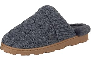 Cozy Comfort for Your Home and Beyond: Women's Soft Knit Memory Foam Clog Slippers