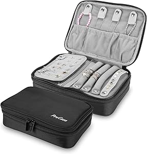 ProCase Travel Jewelry Case Organizer Bag Soft Padded