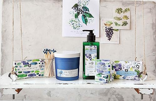 Miniatura 5 de Via Mercato Barra de jabón italiana (7.05 oz), No. 9 - uva, grosella negra y almizcle