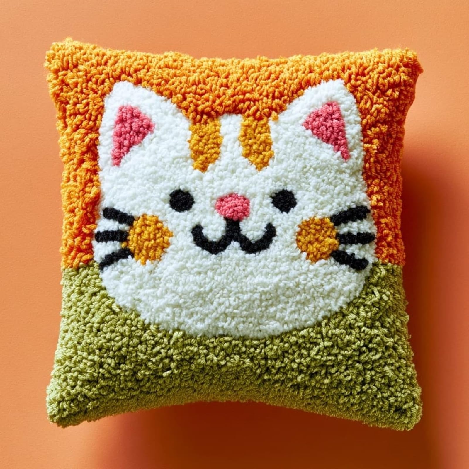AxiangziK Latch Hook Pillow Kit for Adults,Cute cat
