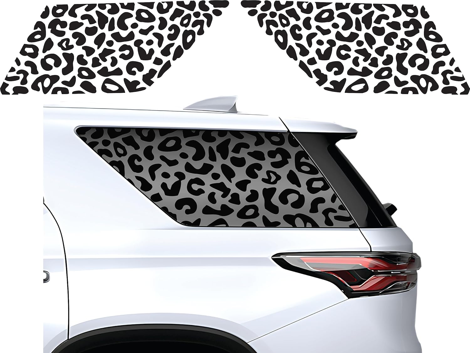 Compatible with Chevy Traverse 2018-2023 | Precut Leopard Cheetah Print Window Decals | Both Side | Proudly Made in The US | Matte Black (Leopard Cheetah Print)