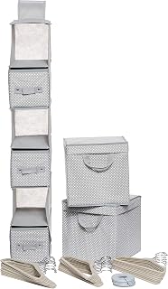 Delta Children Nursery Storage 48 Piece Set - Easy Storage/Organization Solution - Keeps Bedroom, Nursery & Closet Clean, Dove Grey