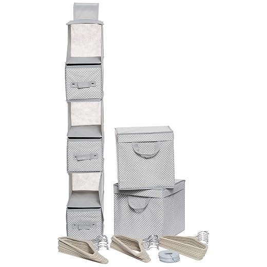 Delta Children Nursery Storage 48 Piece Set, Dove Grey