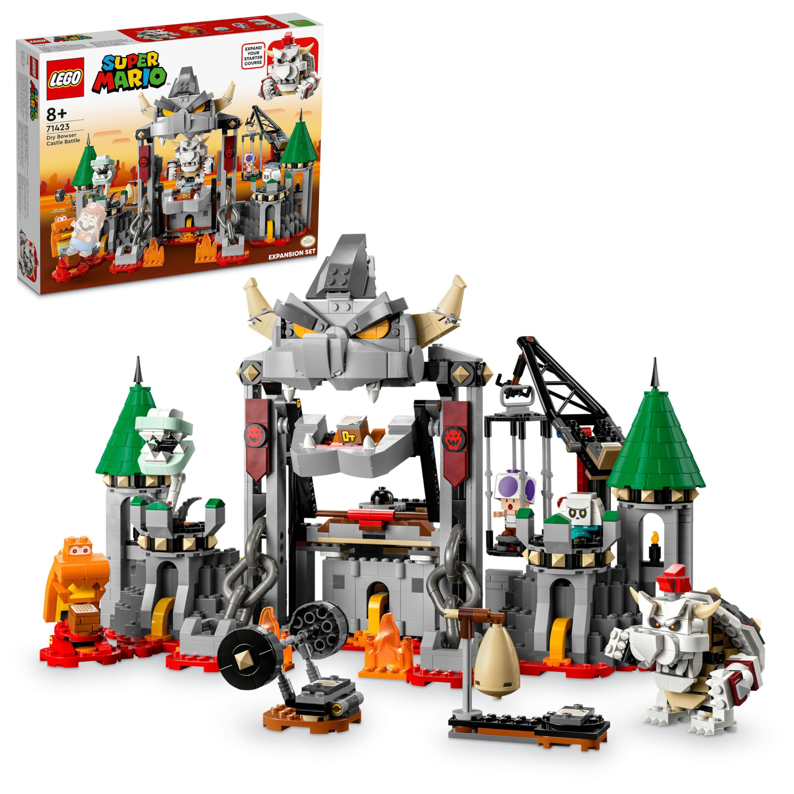 LEGO Super Mario Dry Bowser Kale Savaşı Ek Macera Seti 71423 (1321 Parça)