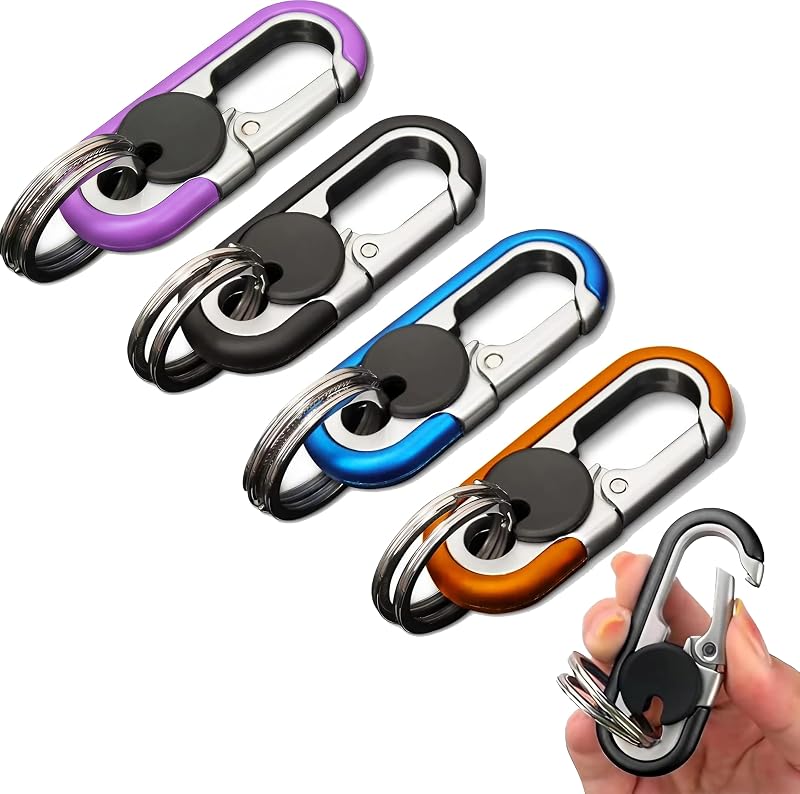 Chaveiro automotivo com mosquetão e argolas duplas CHRIS GOOD, kit com 3 peças