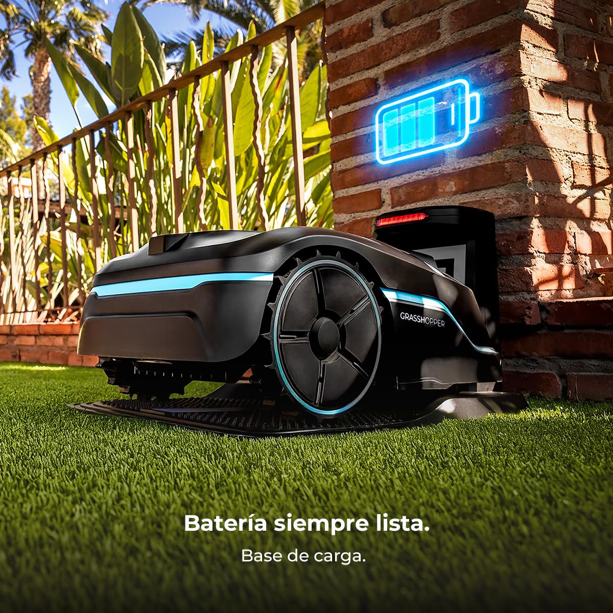 Cecotec Robot Cortacésped sin Cables - Reconocimiento de Objetos y Cámara Conga Grasshopper 800 ProAI. Autonomía hasta 800m², Corte Regulale Entre 30-60 mm, Control App, IPX5