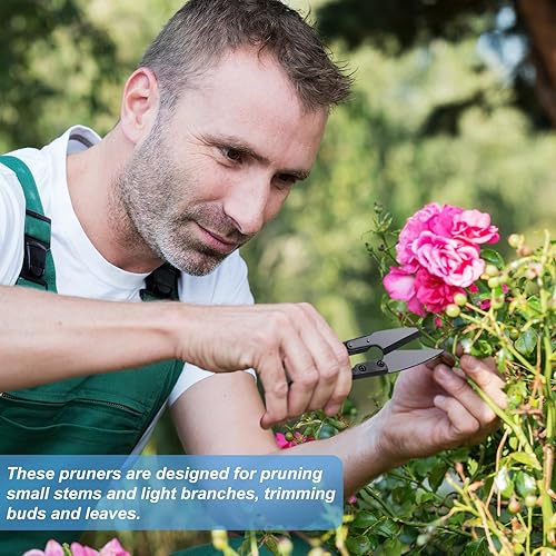 Miniatura 2 de Therwen 48 tijeras de podar bonsái de 4 pulgadas, tijeras de coser a granel, recortadoras de hojas pequeñas, tijeras de podar brotes en forma de U,