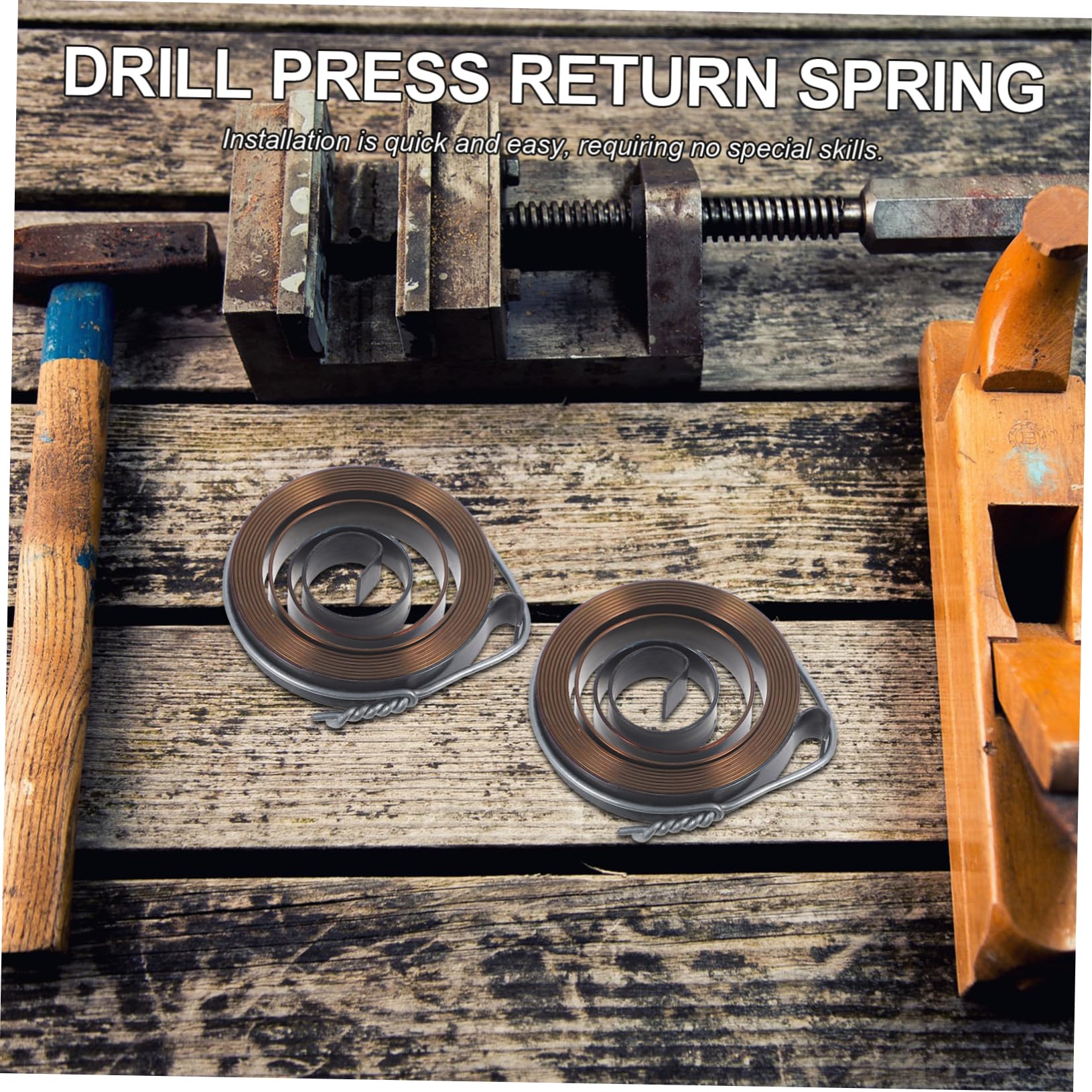 Homoyoyo 2pcs Drill Press Spring Drill Press Return Spring Return Coil Spring Assembly DIY Return Spring Drill Press Parts Drill Press Supplies Drill Press Replacement Return Spring Steel