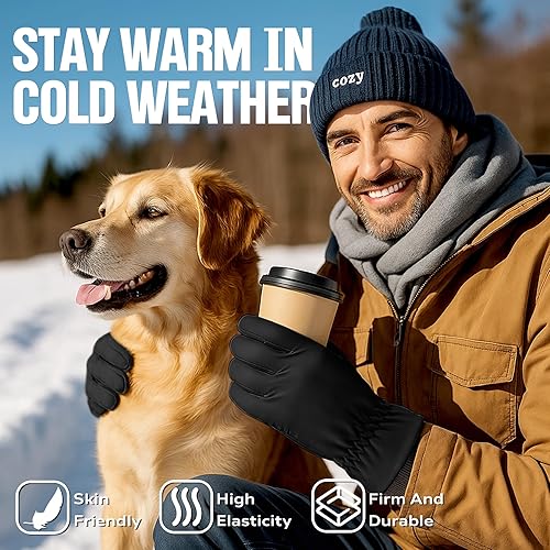 Miniatura 6 de Guantes de esquí impermeables de invierno para hombres y mujeres, nieve cálida para ciclismo, clima frío, conducción en bicicleta, correr