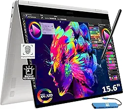Samsung Laptop Galaxy Book Pro 360 2 em 1 para criador, fotógrafo, designer (tela sensível ao toque FHD de 15,6 polegadas, Intel Core i7-1260P, 16 GB de RAM, SSD de 1 TB, S Pen) retroiluminado