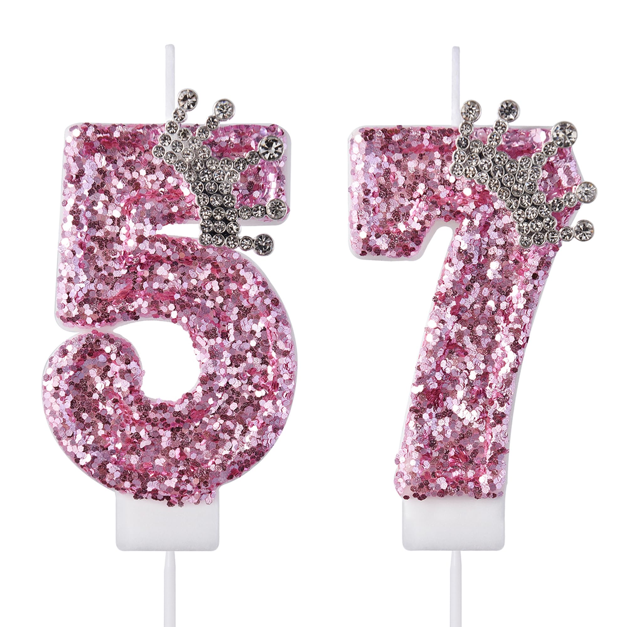 57 Birthday Decorations Pink Number 57 Birthday Candle - 57th For