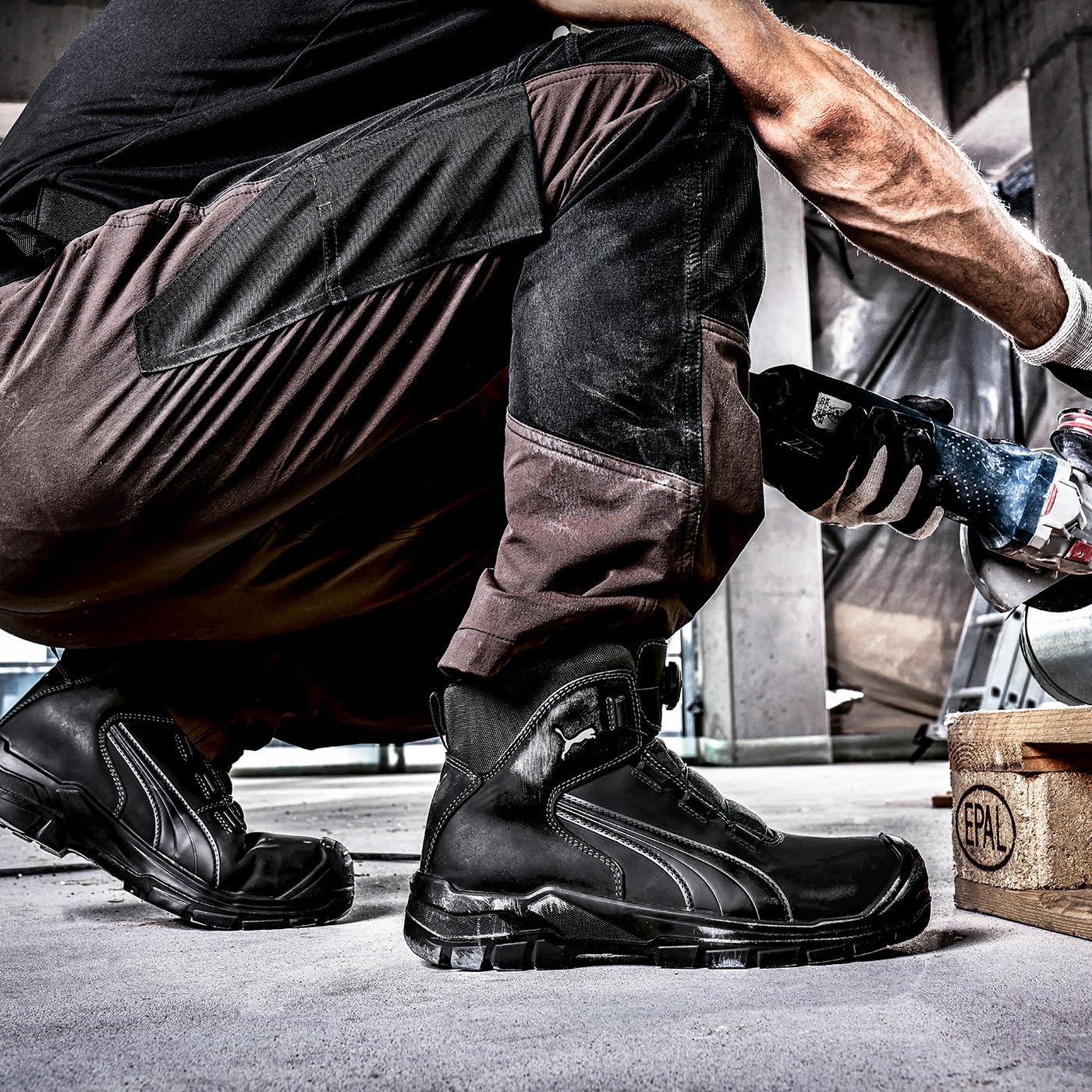 PUMA SAFETY TANAMI CASCADES MID S3 CI HI HRO SRC - Stivali di sicurezza da uomo, antiscivolo, senza metallo, con cappuccio in fibra di vetro