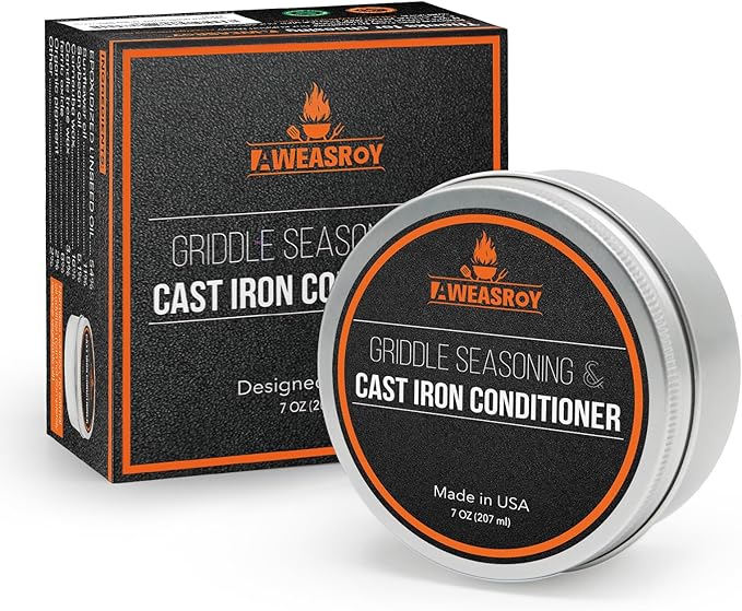 Griddle Seasoning for Blackstone and Cast Iron and Carbon Steel Seasoning, Maintain a Cleaner Non-Stick Skillet, 7 Ounce