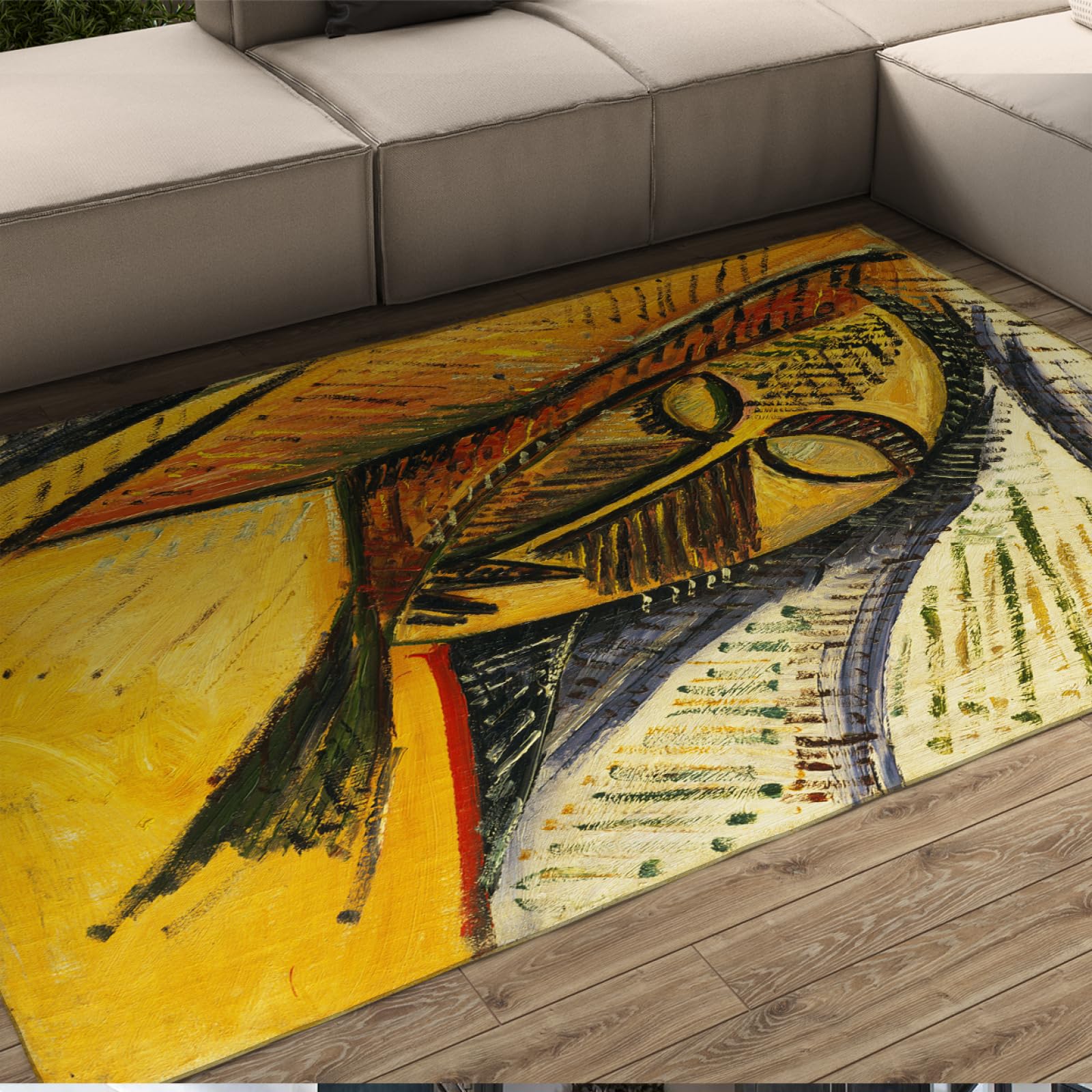 Bauernhaus Bereich Teppich Frau Muster Teppich Picasso Malerei Kunst Teppiche für Wohnzimmer Schlafzimmer Küche Fußmatten Throw Teppiche 60 x 100 cm