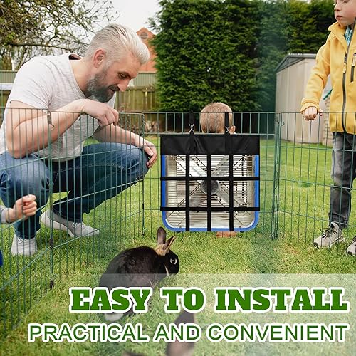 Miniatura 6 de Tessco - Soporte para ventilador de caja de 2 piezas, bolsa clásica para abanico, soporte de red colgante, caja de nailon, bolsa de heno (negro)