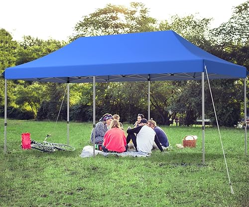 Miniatura 3 de Tangkula Tienda de campaña desplegable de 10 x 20 pies, tienda instantánea comercial al aire libre fácil de instalar con bolsa enrollable, 3 alturas