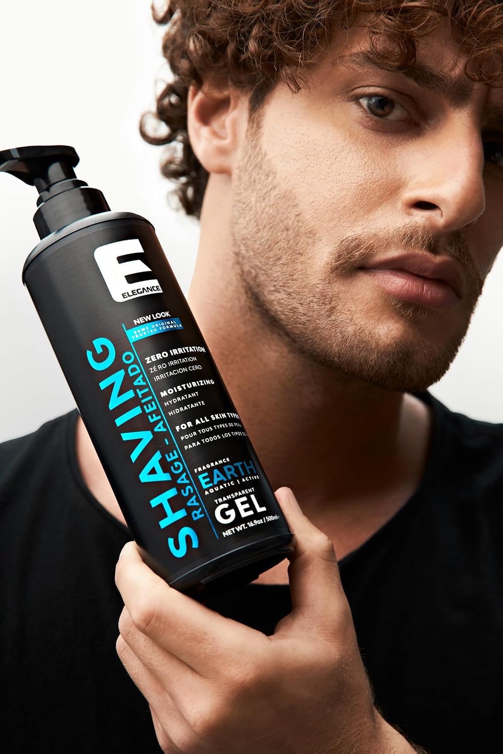 Elegance After Shave Lotion for Men, 500ml, Earth (Blue), Real Shaving Relief, After Shave that Hydrates and Revitalizes your Skin, 16.9 Oz Earth Blue)
