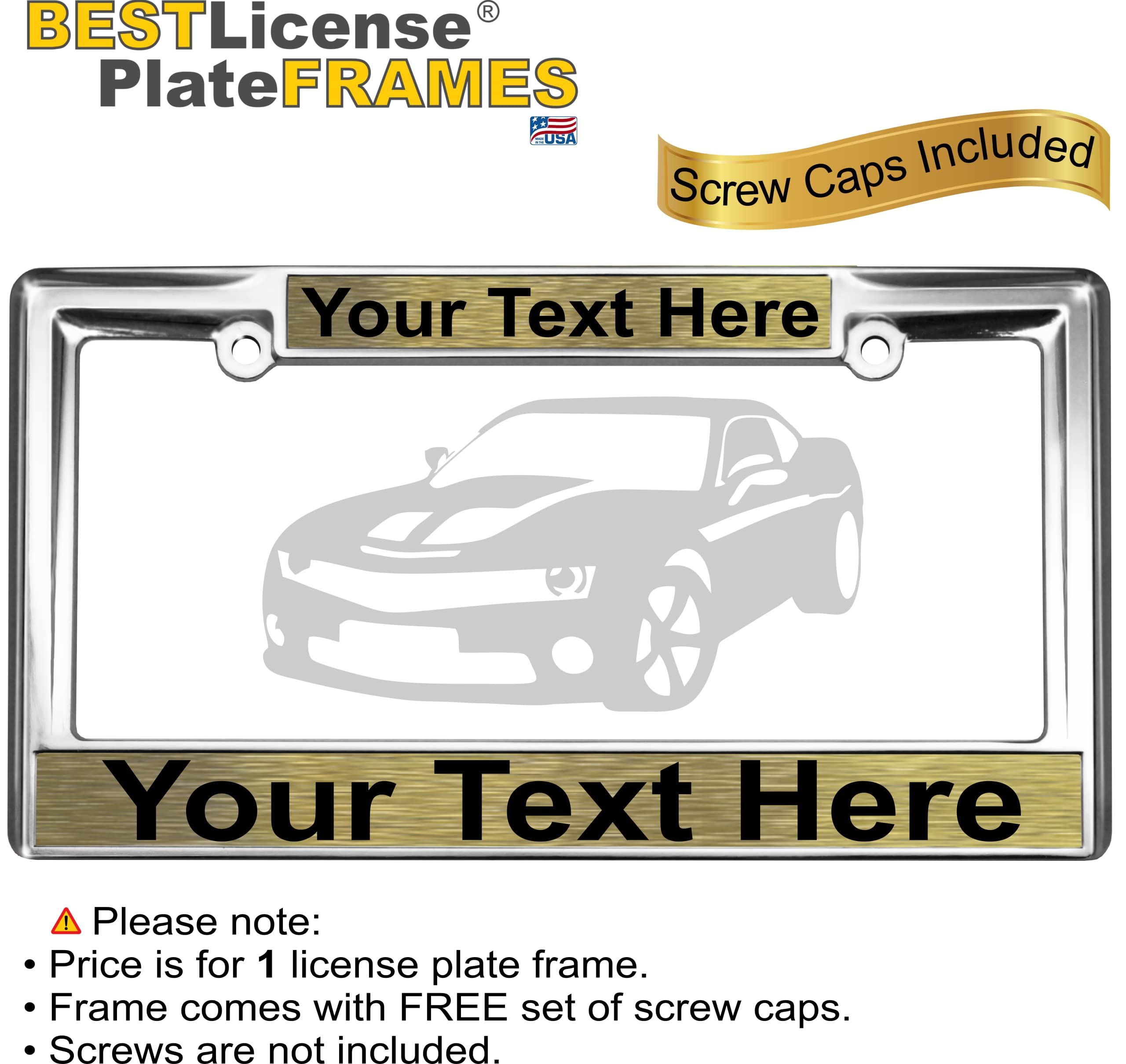 Custom Personalized Heavy Duty Chrome Metal Car License Plate Frame with Free c - Picture 78 of 132