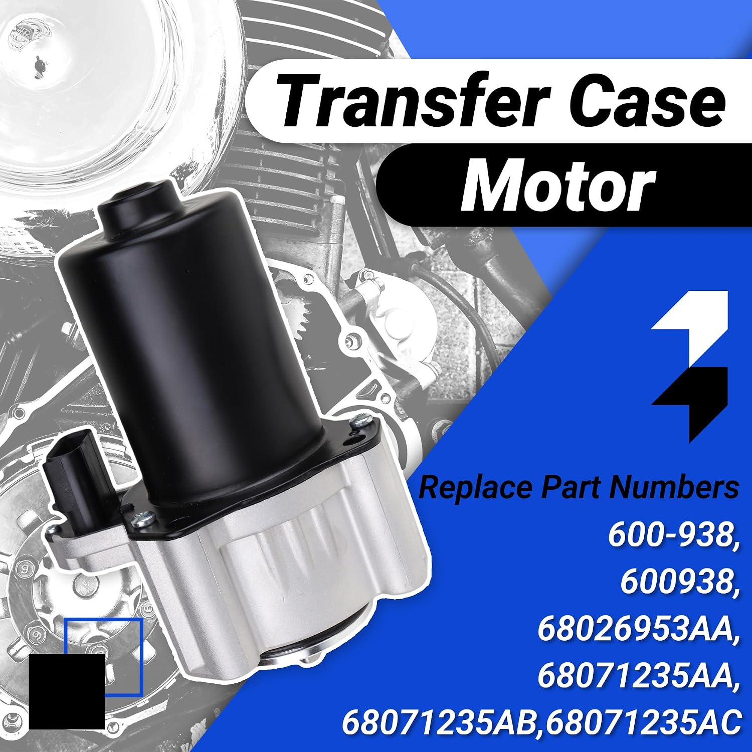 600-938 Transfer Case Shift Motor Actuator Compatible with 2011-2023 Dodge Durango Jeep Grand Cherokee Grand Cherokee WK Liberty Replaces OE 600938 68026953AA 68071235AA 68071235AB 4WD