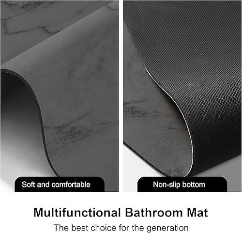Miniatura 6 de Tapete de baño súper absorbente, de 31.5 x 19.7 pulgadas, de secado rápido, tapete de baño súper absorbente, parte inferior de goma antideslizante,