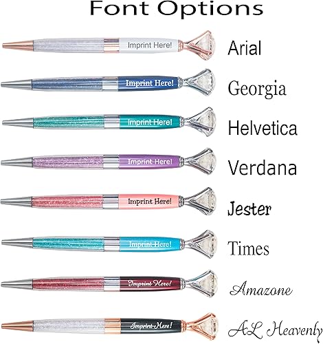 Miniatura 6 de Juego de 2 bolígrafos de diamante personalizados  Paquete de 2 bolígrafos de metal con caja de regalo  Grabado metálico personalizado con nombre o