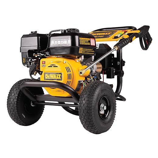 DeWalt DXPW3425E-S 3400 PSI Gas Pressure Washer, 2.5 GPM Axial Cam Pump, 208cc Recoil with Electric Start Engine, Spray Gun and Wand, 5 QC Nozzles, 5/16-in. x 25-ft. Hose, 49-State
