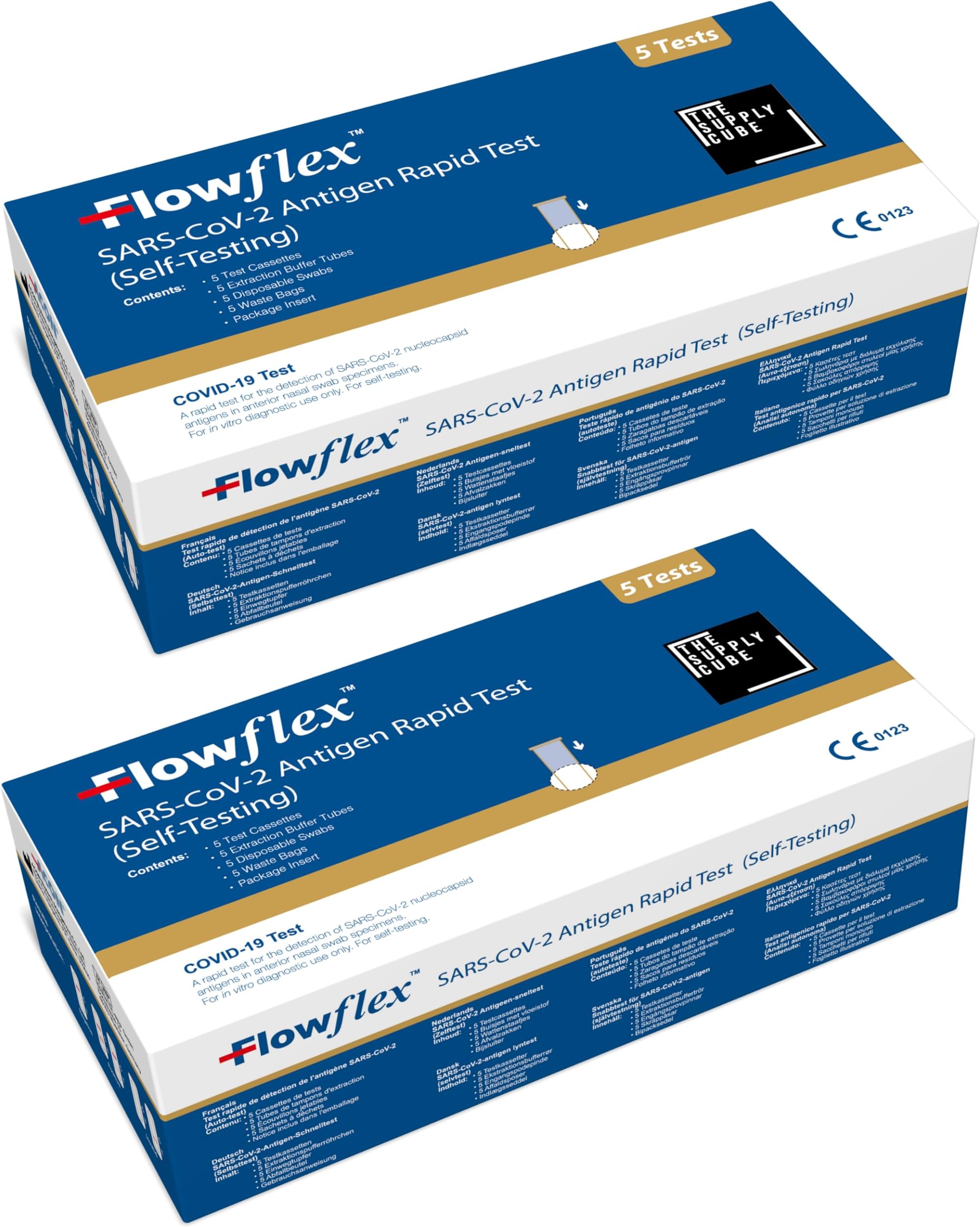 10 Pack Flowflex COVID-19 Rapid Test Kit - Easy to Use Self Testing Antigen Covid Test Kit - One Step Test for Sars-CoV-2 - Quick at Home Testing - Covid Lateral Flow (Not for Travel)
