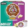 The Original Donut Shop Duos White Chocolate  Vanilla, Keurig Single Serve K-Cup pods, 60 Count 6 Packs of 10