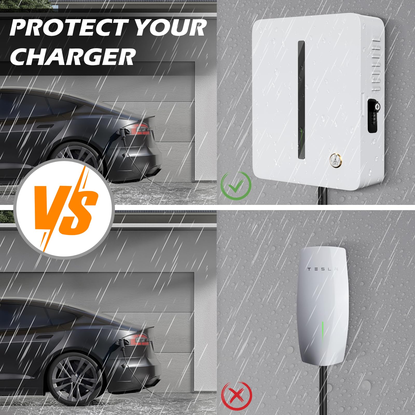 Amazon.co.jp: Tesla Gen 3 壁コネクタ用充電器ステーションボックス