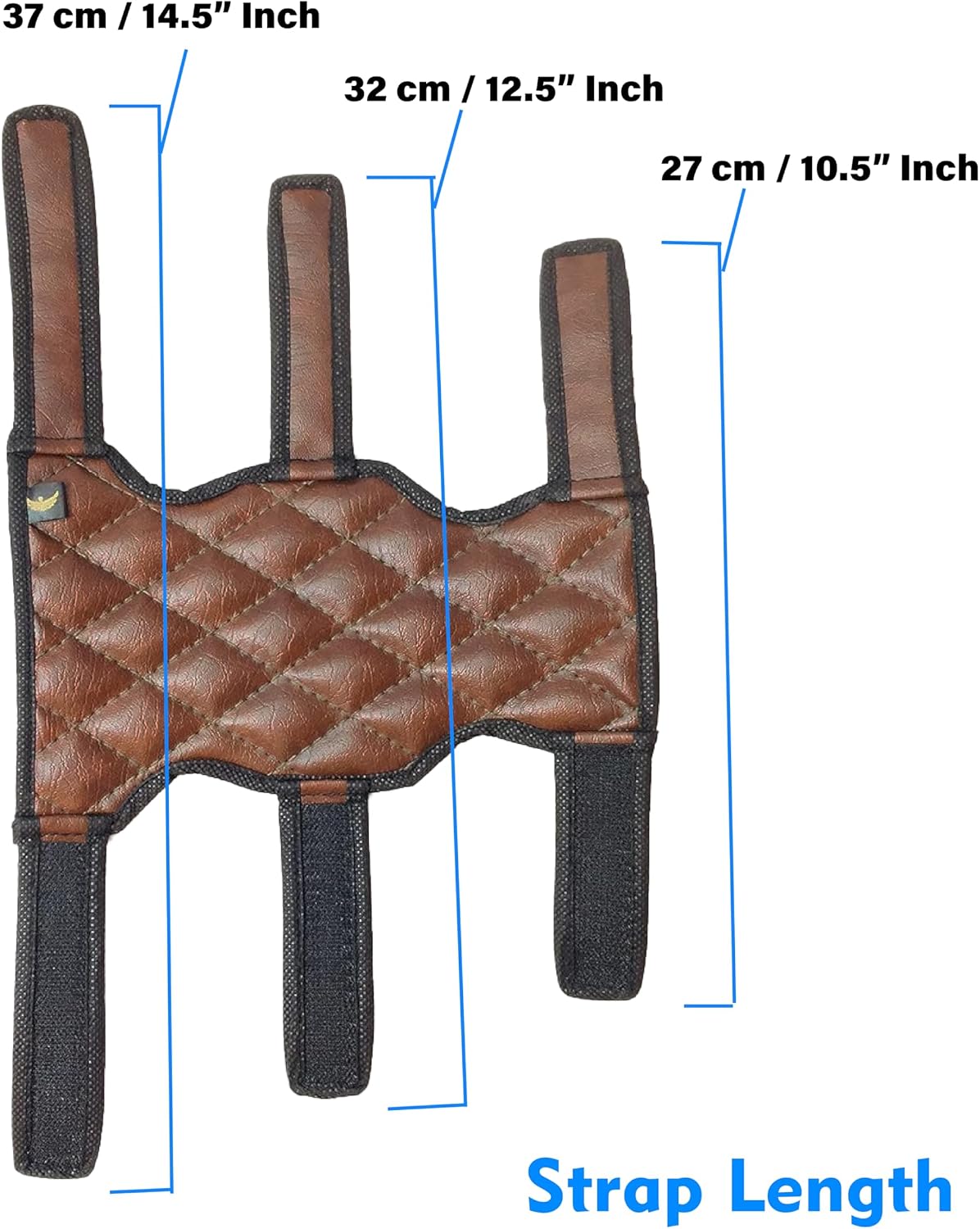 Archery Arm Guard for Men Women, Vegan Leather, Adjustable Fit, 3 Hook & Loop Fasteners, Perfect Hold, Bow Archery Protect 3 Strap Guard, Arm Guard Forearm Protector
